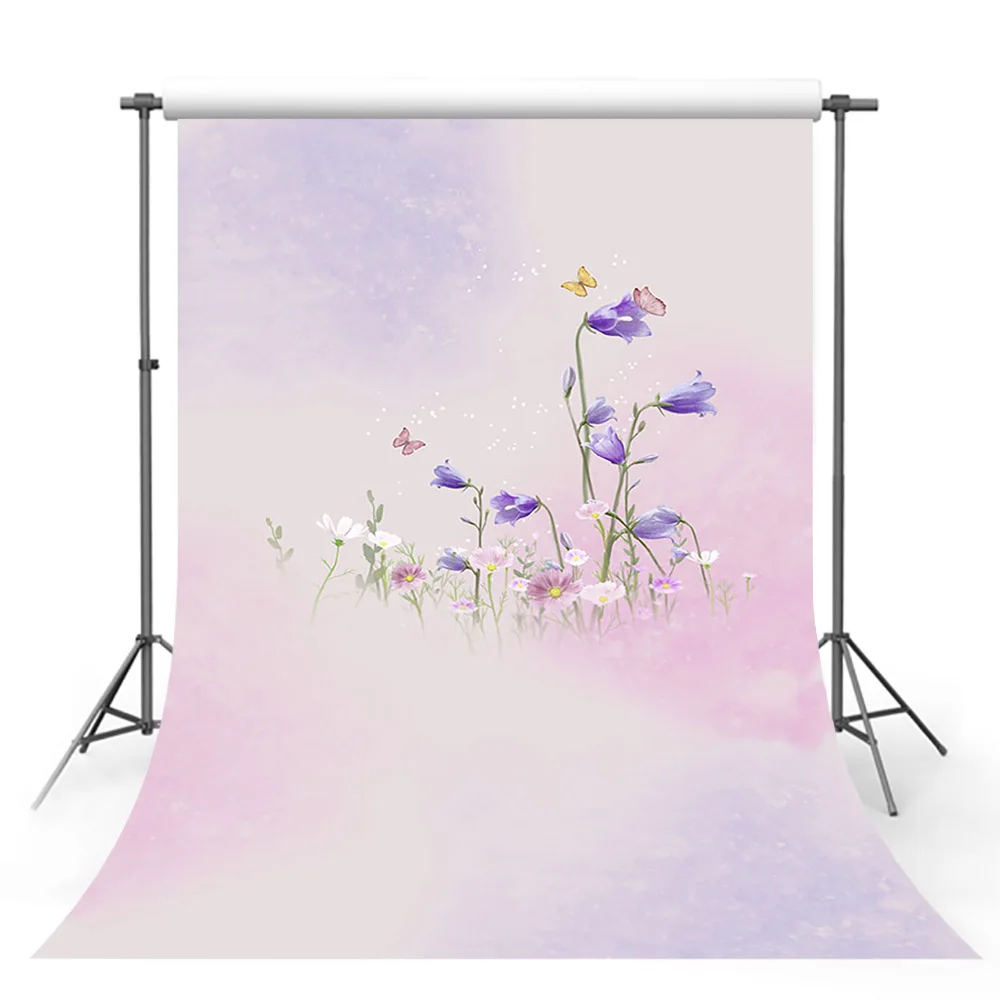 

Avezano Backdrop Spring Flowers Butterfly Natural Pink Dream Baby Photography Background Photo Studio Photophone Photozone Decor