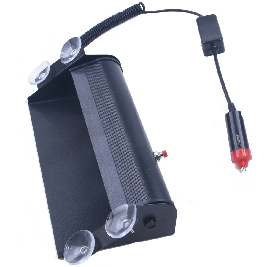 Luz estroboscópica de policía, lámpara de advertencia intermitente de emergencia, 3 luces antiniebla Flash para coche, motocicleta y camión, 12V CC,