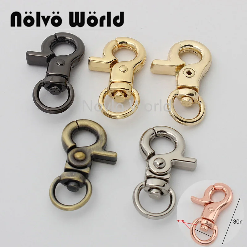 Nolvo World 20 pcs Inner width 8.4mm 6 colors Metal Buckle Bag Lobster Swivel Claw Clasps Trigger Clips  Snap Hook