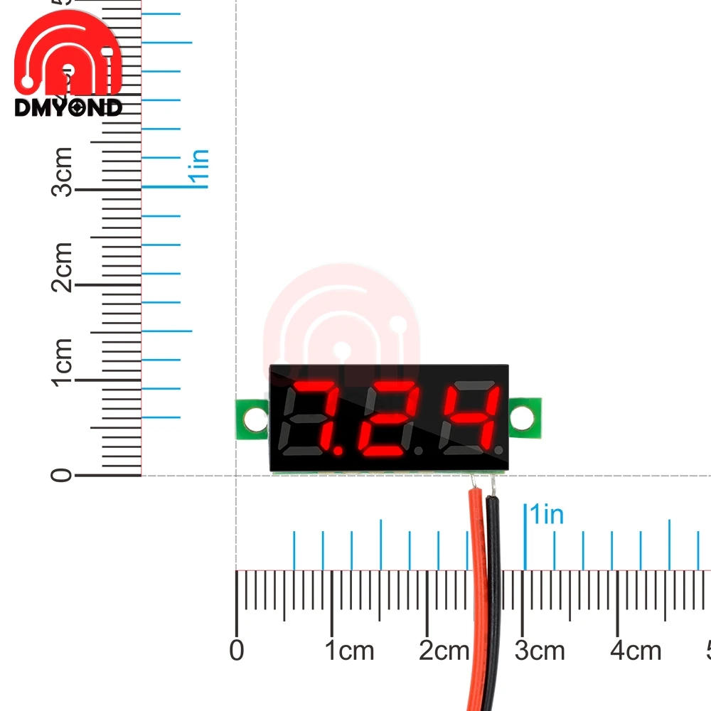 0.28 Inch DC 12V 2 Wire Mini LCD Digital Voltmeter Voltage Meter LED Screen Electronic Parts Accessories Digital Voltmeter Hot