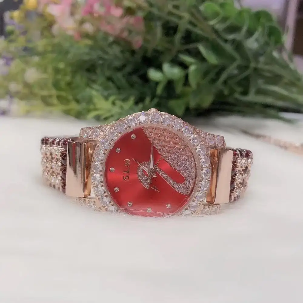 natural garnet stone bracelet / watch DIY jewelry for woman waterproof watch for summer beach  !