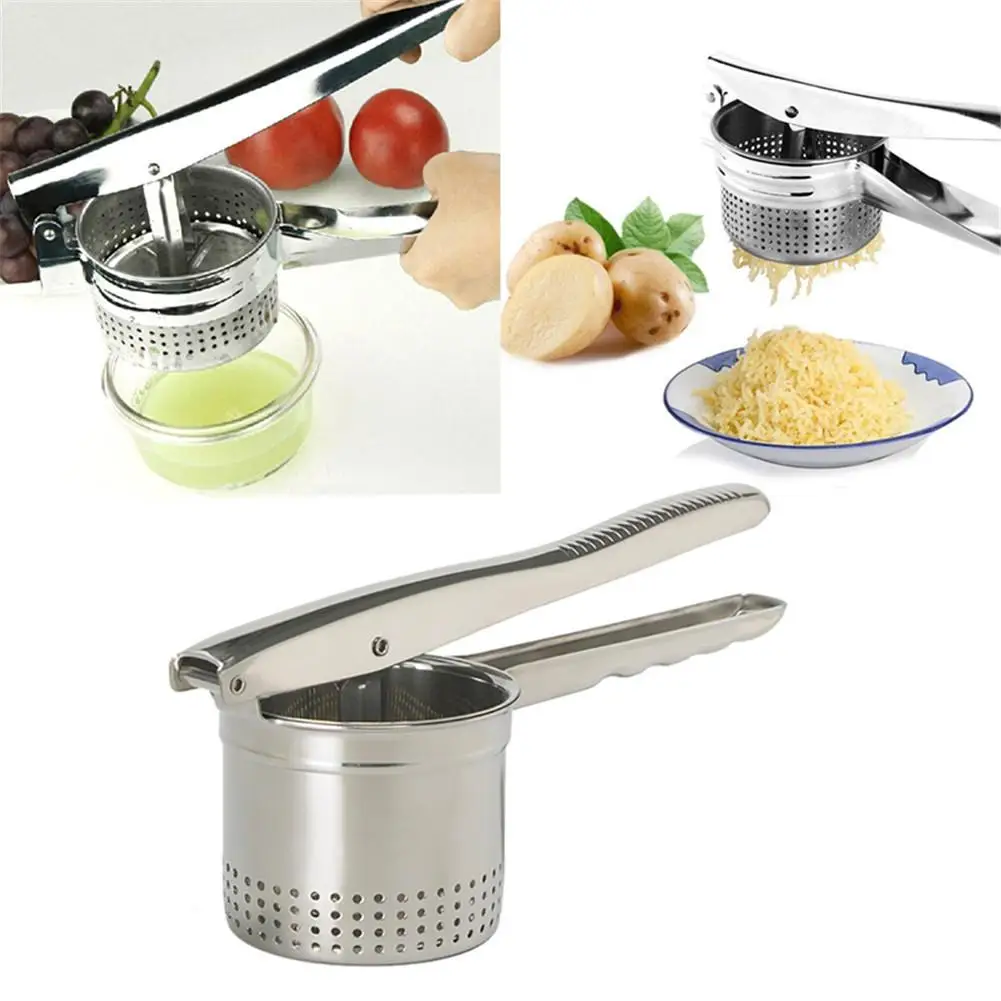 Portable Stainless Steel Manual Juicer Squeezer Grenadine Lemon Orange Press Fruit Juicer Potato Masher Kitchen Garget