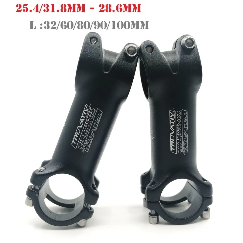 Bike Stem 25.4mm / 31.8mm Handlebar 28.6mm Fork Aluminum Alloy MTB Mountain Bike Road Bicycle Stem Length 32/60/80/90/100mm