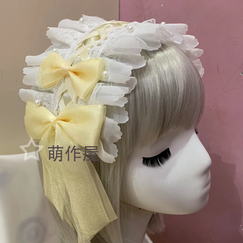 

Japanese Sweet Lolita Lolita Ornament Everyday Joker KC Bow Headdress Soft Girl Hair Band Hair Accessories