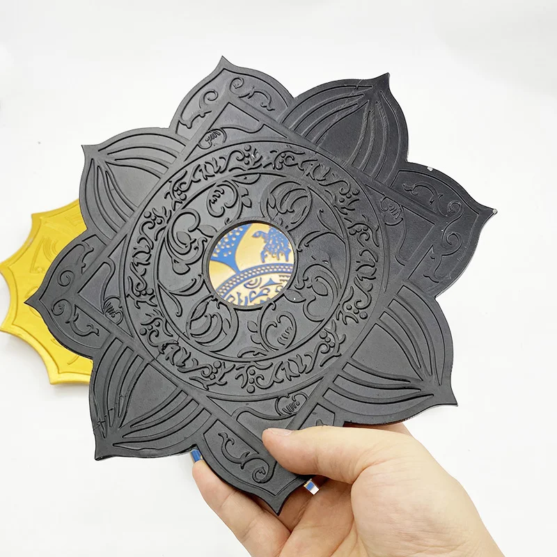 1Pc Dia:24 CM Metal Black/Gold Hookah Coal Trays Chicha Narguile Trays for Charcoal Arabic Water Smoking Accessories