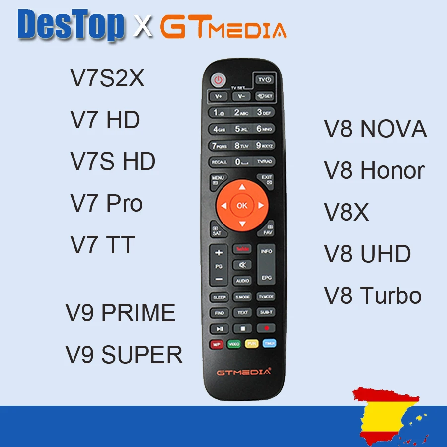 1 قطعة التحكم عن بعد الأصلي ل GTmedia V8X V8 UHD V8 نوفا V9 سوبر V7S2X V7S2X V7 PROV9 PRIME V9 سوبر استقبال الأقمار الصناعية