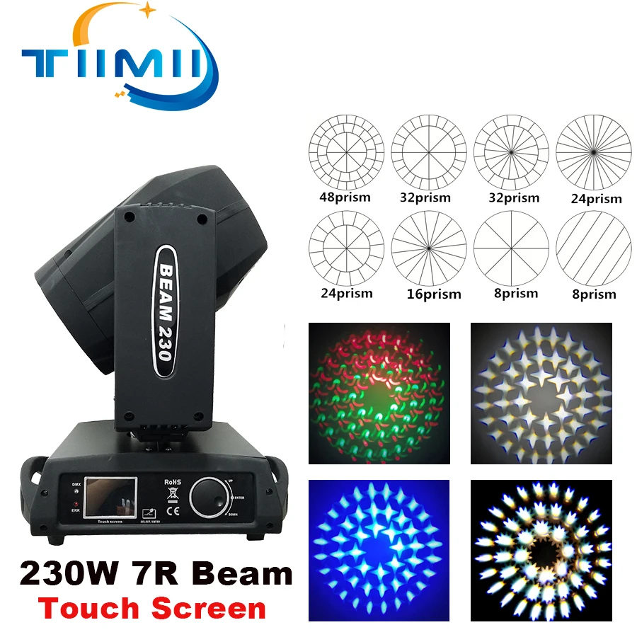 

1-10Pcs 7r Beam LED 230W Moving Head Light Gobo Pattern Rotation Manual Touch Screen With DMX Controller Dj Disco Flightcase