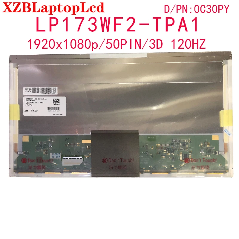 Imagem -02 - Fhd Tela Lcd Edp 3d 50 Pinos dp n 0c30py Lp173wf2-tpb1 Lp173wf2 Tpb1 Lp173wf2 Tpb2 Lp173wf2-tpb2 Lp173wf2 Tpa1 17.3 1920*1080