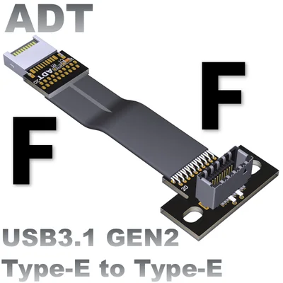 ADT-Link USB3.1 GEN2 Type-E to Type-E 확장 케이블 리뷰: 마더보드 연결에 최적화된 내부 케이블의 실전 성능 분석