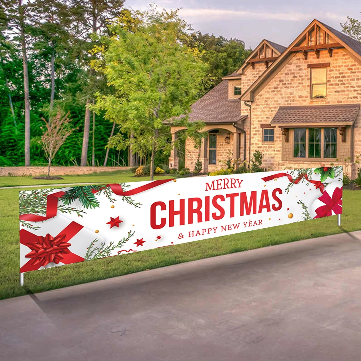 Christmas Outdoor Banner Merry Christmas Decorations For Home 2023 Outdoor Decor Xmas Navidad Noel Natal Happy New Year 2024