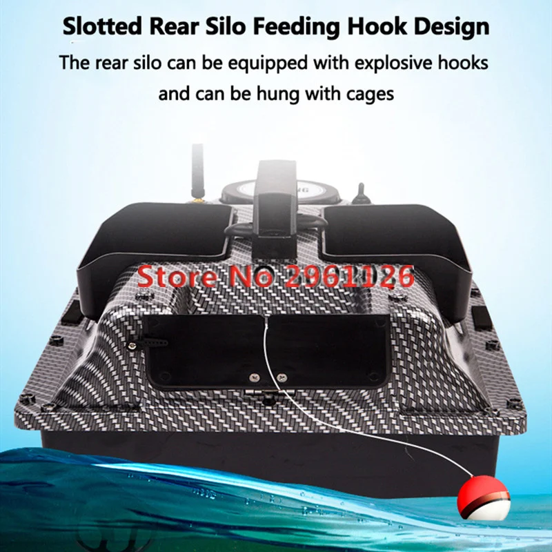 GPS Return Cruise RC Fishing Bait Boat 3Hopper Fixed Point Nesting 16 Point Locate Dual Position 3 Hopper Sonar Fish Boat VS V18