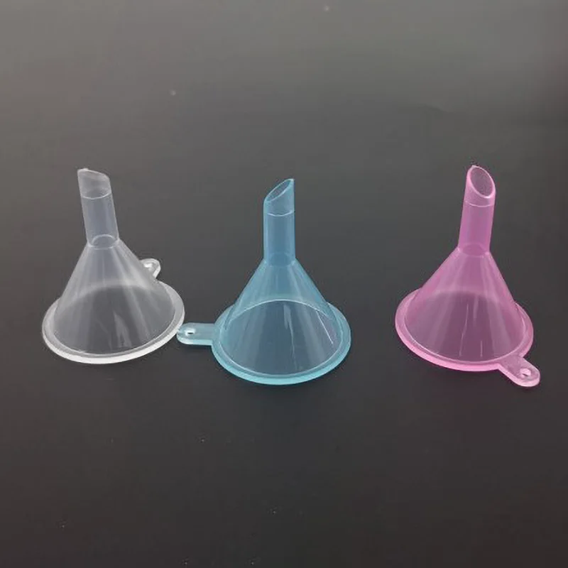 10PCS Mini Plastic Funnels For Perfume Diffuser Bottle Small Mouth Liquid Oil Funnels Laboratory Supplies Tools