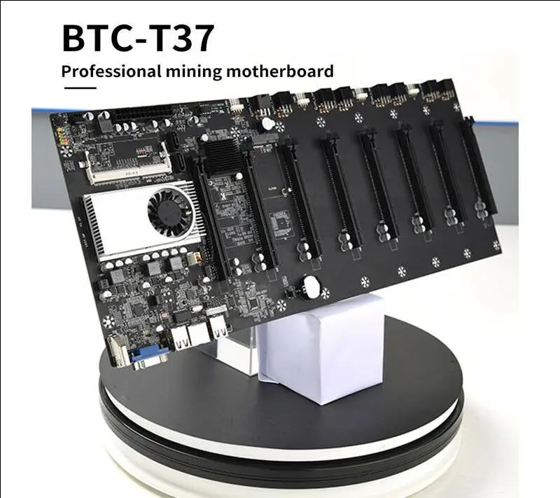 BTC-S37/T37/D37 Mining Motherboard CPU Set 8 Miner Video