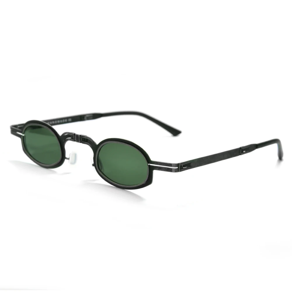 Gafas de sol polarizadas pequeñas y divertidas para hombres, gafas de sol plegables de Metal, protección para conducir al aire libre, gafas de fiesta para hombres