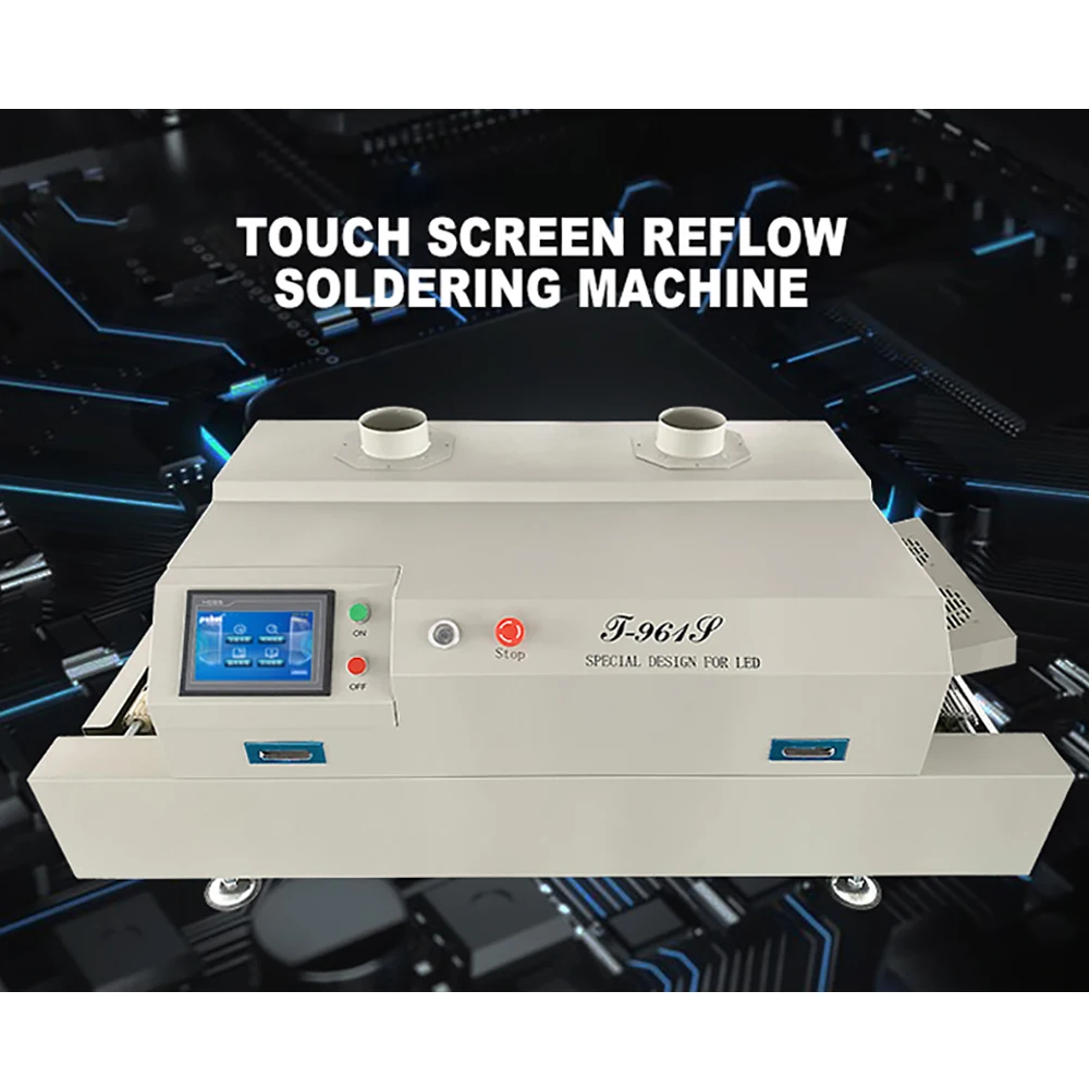 

T-961S 220v 1.1kw Reflow Soldering Machine SMT Multi-Temperature Zone Six Temperature Zones Infrared Welding machine