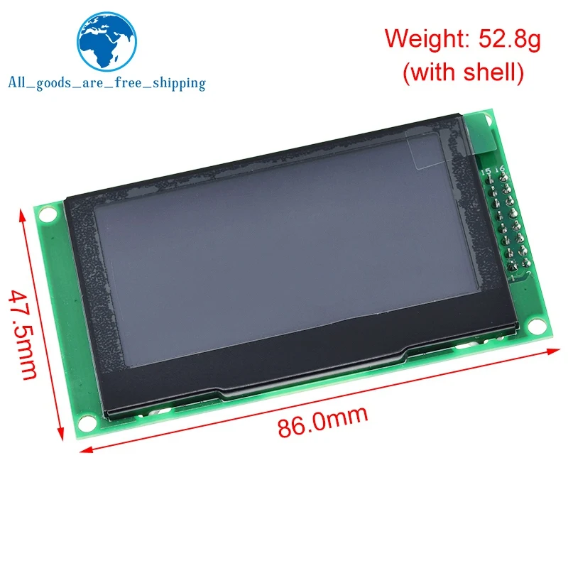 

TZT 2.7 Inch OLED Display Module Resolution 128*64P SSD1322 16Pin SPI PM Material SPI 16 Levels Of Gray For Arduino