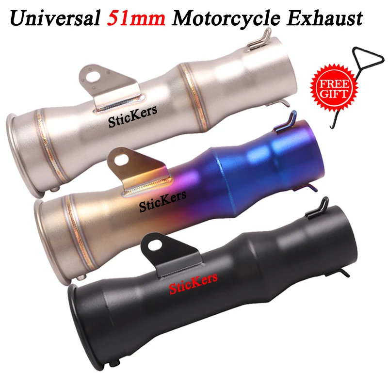 

Slip On Universal Motorcycle Exhaust Pipe Escape Moto Muffler Removable DB Killer 51MM For MT-03 Z900 CBR500 Ninja 650 KTM390