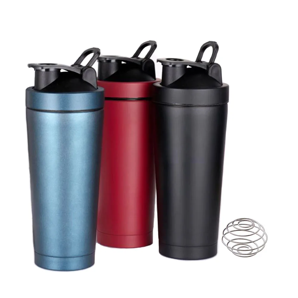 Stainless Steel Shaker Bottle, BPA Free, Double Wall Vacuum Insulated, Sports Shaker, Protein Shaker, Leakproof Tumbler