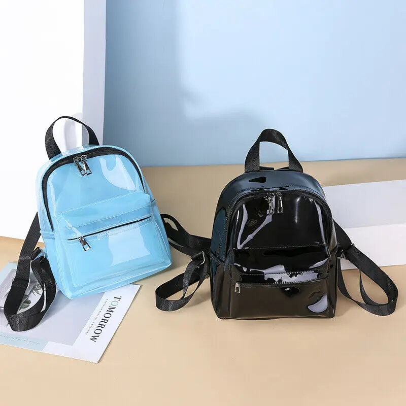 Fashion Clear Women Backpack Transparent Mini Cute Backpack Travel School Backpack Student Bag For Girls Child Mochila