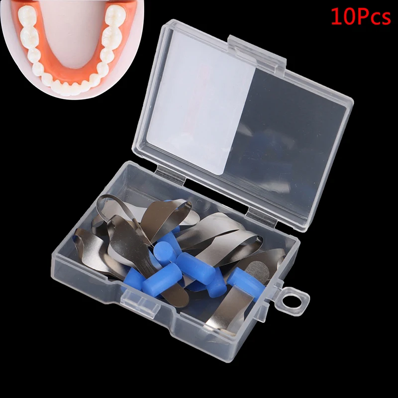 10Pcs/20Pcs Dental Sectional Contoured Matrix Dental Orthodontic Twin Anterior Matrice Dentist Polyester Matrices 2 Styles