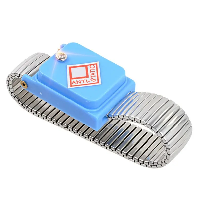 Metal Anti Static Wrist Band Strap Wireless Adjustable ESD Wristband Discharge Electronic Work Cordless Bracelet Supplies