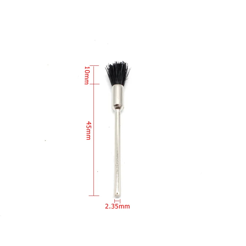 20pcs Hair Polishing Brush Abrasive Tools 2.35mm Shank Steel Wire Wheel Brushes for Metal Rust Removal