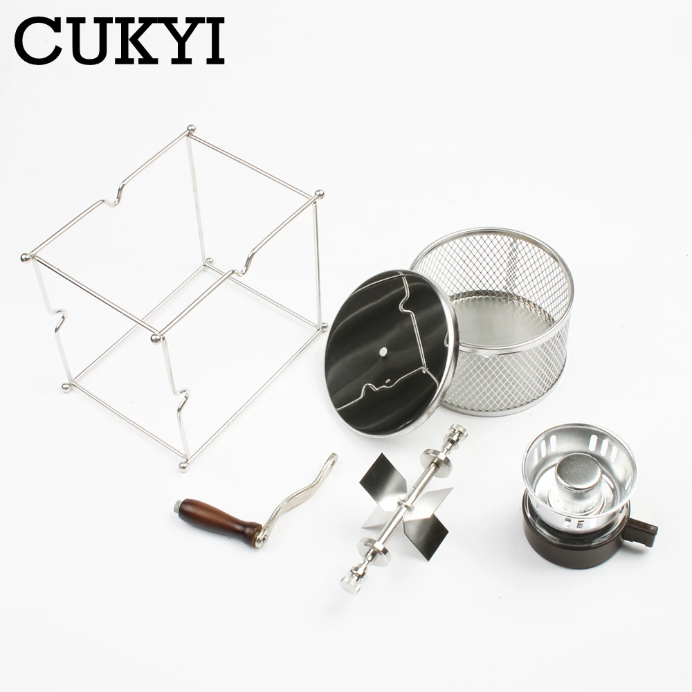 CUKYI In Acciaio Inox Handuse chicco di Caffè torrefazione di Caffè Espresso chicco di caffè Torrefazione con un bruciatore macchina funzionamento Facile