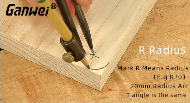 Ganwei Fillet Chamfering Template Wood Milling Trimming Machin Woodworking DIY Tools