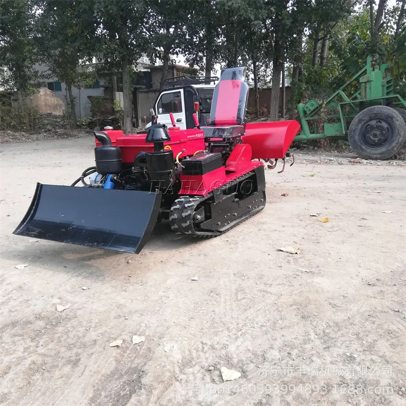 Riding Style Agriculture Machine Diesel Crawler Rotary Tiller Durable Rotary Tillage Cultivator