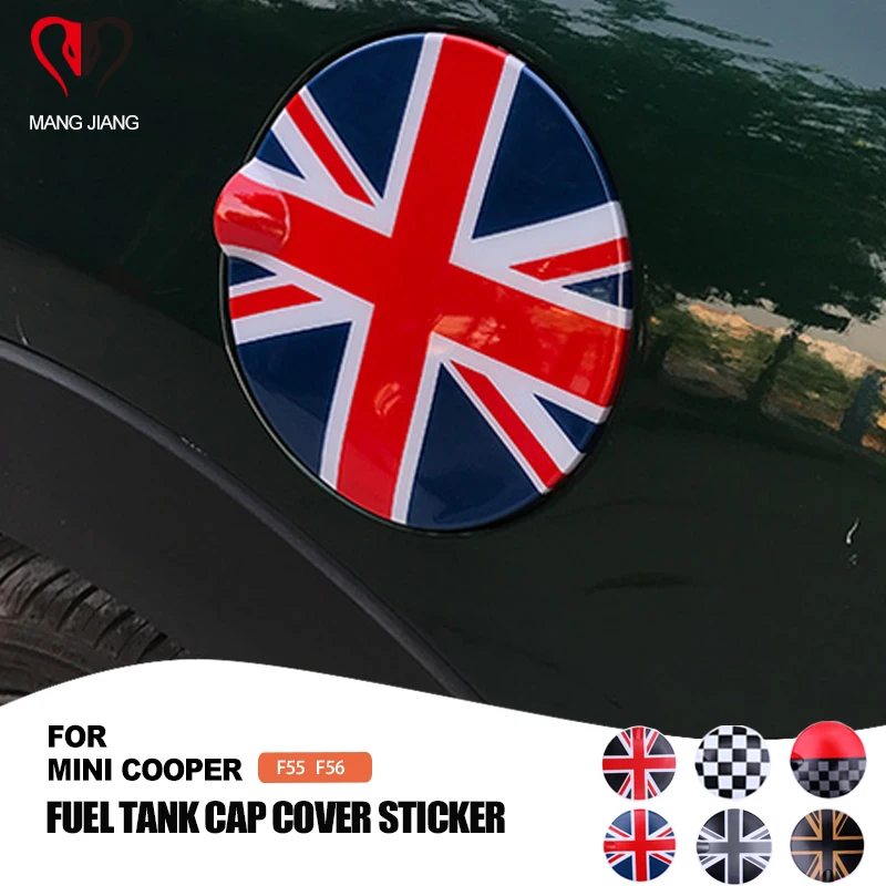 

Union Jack Auto Outdoor Fuel Tank Cap Cover Sticker Flag Design Car Sticker For MINI COOPER ONE F55 F56 Car Styling Accessories