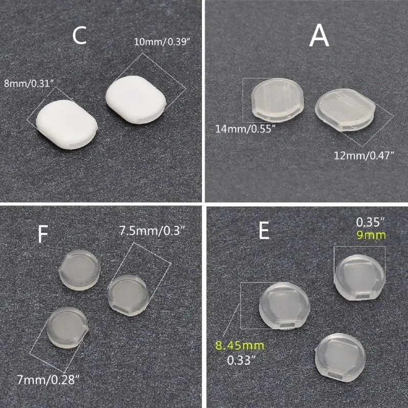 100Pcs Earring Pads Support Stabilizer Silicone Comfort Earring Cushion for All Sizes Clips on Earrings Jewelry Findings