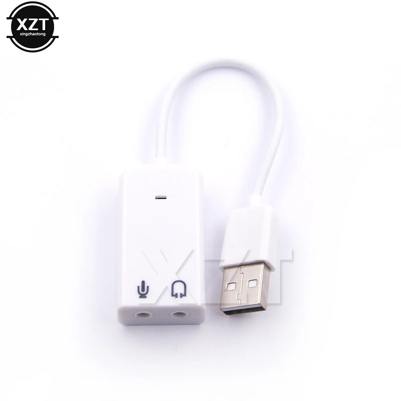 

Звуковая карта USB Virtual 7.1 3D Внешний USB-аудиоадаптер USB-разъем 3,5 мм Наушники Микрофон Динамик для ноутбука Ноутбук ПК