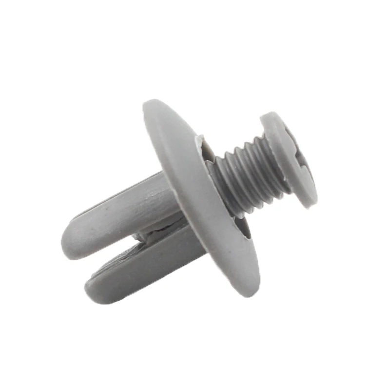 Car 8mm Hole Plastic Screw Rivets Push Gray Auto Vehicle Engine Cover Bumper Fender Door Trim Panel