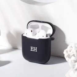 Airpods 2 Fall Anpassen Name Initialen Buchstaben Für Air Pod Weiche Silikon Luxus Abdeckung Fundas Airpods Fall Kopfhörer Zubehör