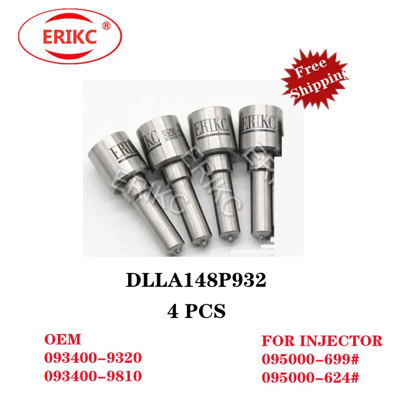 

ERIKC 4 шт. DLLA148P932 Распылительная насадка DLLA 148 P 932 OEM 093400 -9320 Для 095000 -624 # 16600-VM00D 095000 -6240 095000 -6241