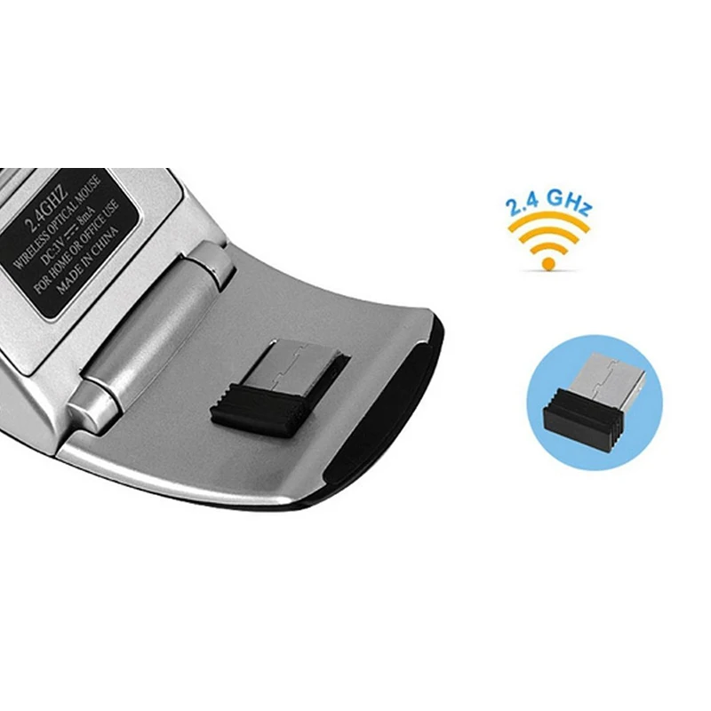 M2 Foldable 2.4GHz Wireless Mouse for the PC Computer Mouse Foldable Folding Mouse/Mice with USB 2.0 Receiver for PC Laptop