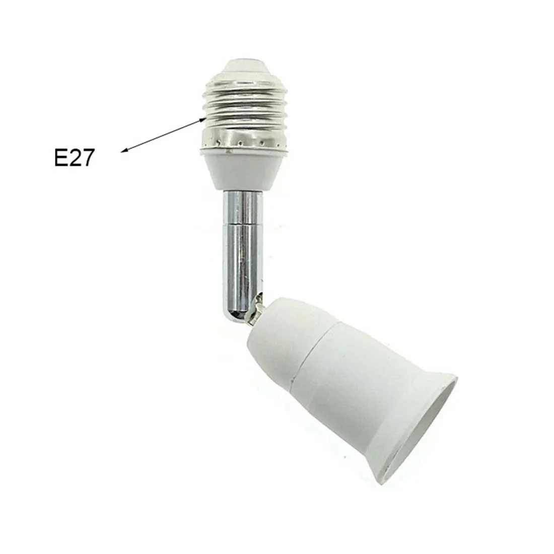 2pcs/lot Flexible Position Holder Extender for E27 Socket Adjustable E27 to E27 Base Converter for Screw Bulb Extension Adapter