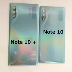 New Back Battery Cover Glass For Samsung Galaxy Note 10 Note10 Plus Battery Door Housing with Camera Glass Lens Frame