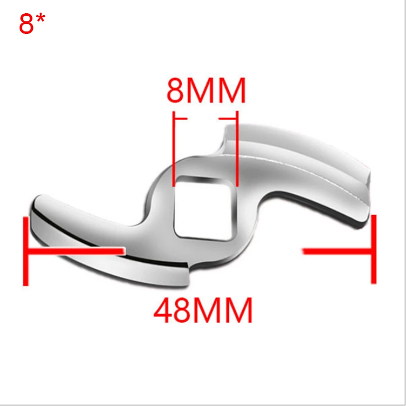 Cuchilla de cuchillo para picadora de carne eléctrica, pieza de reparación de electrodomésticos de cocina, 55mm, relleno de salchichas