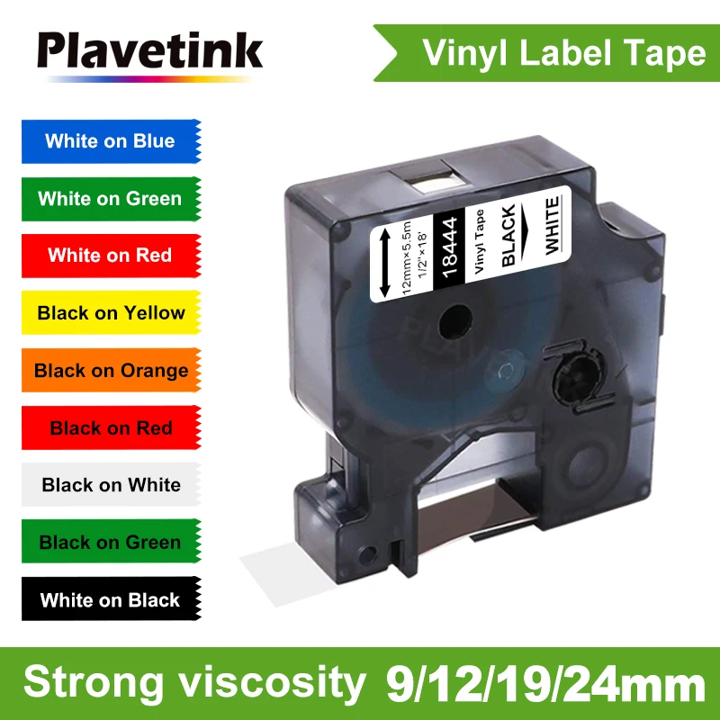 Plavetink Rhino IND Vinyl Industrial Tape 18431 18443 18432 18444 1805435 18433 18445 1805431 1805430 For DYMO Rhino 4200 5200