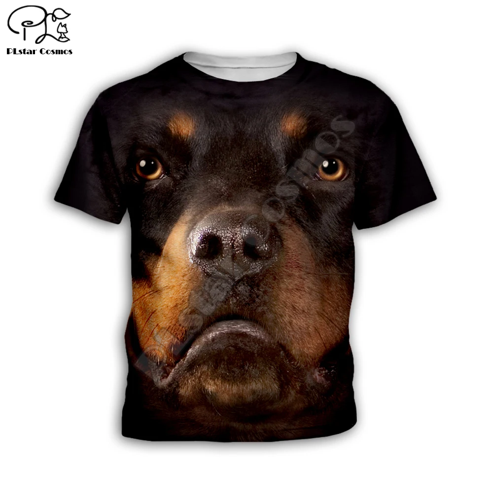 Camiseta de verano para niños, camiseta con estampado 3D de cara de perro de dibujos animados, ropa para niños, camisetas para bebés y niñas, camisetas de manga corta de mono