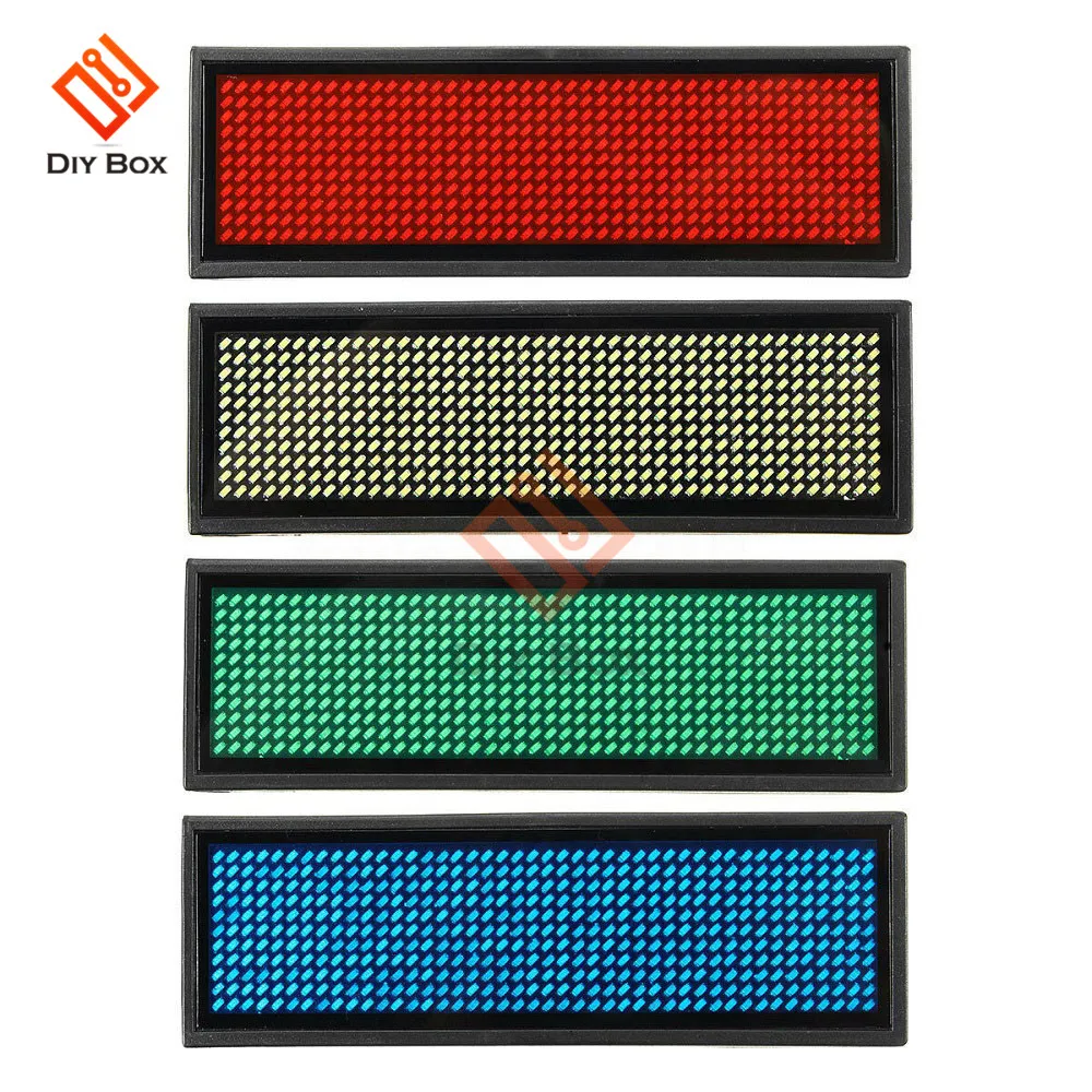 Mini LED Digital Display Rechargeable Programmable Name Badge 15 Display Languages Durable Scrolling Led Tag Sign Badge Module