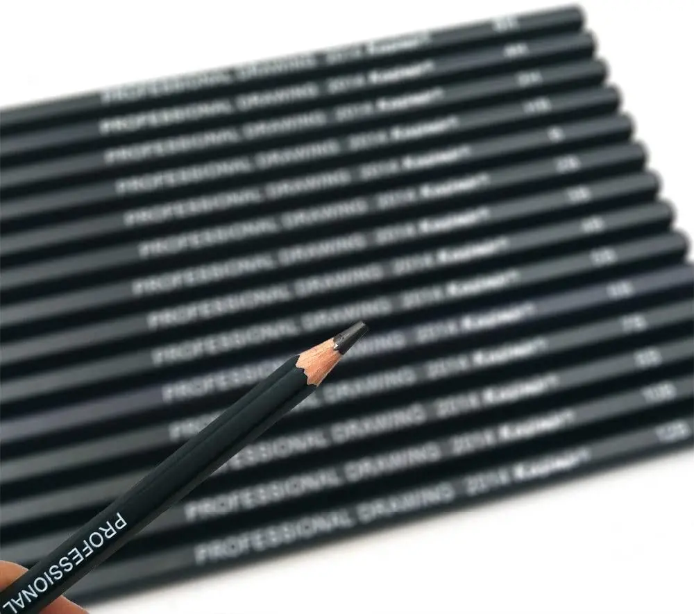 Drawing Pencils set 12B 10B 8B 7B 6B 5B 4B 3B 2B Graphite Sketching Pencils Professional Sketch Pencils Set for Drawing