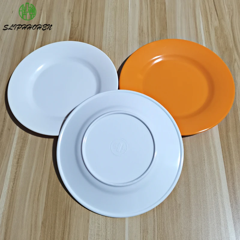 A5 Melamine Dinnerware Dinner Plate White Round Flat Dish Restaurant Hotel Imitation Porcelain Tableware