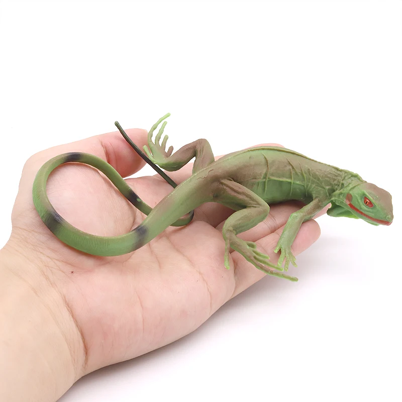 Solid simulation green iguana model lizard animal ornaments home decoration crafts