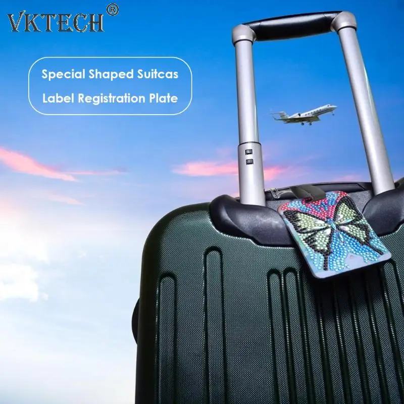 Diamond Painting Luggage Boarding Pass Butterfly Mandala DIY Special Shape Suitcase Label Diamond Embroidery Needlework Craft