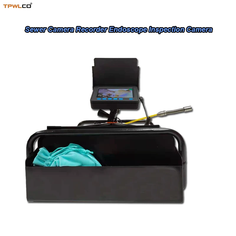 17mm Sewer Camera Recorder Endoscope Inspection Camera With 6pcs LEDS 10-50m Cable 4.3inch Color Monitor Industrial Camera