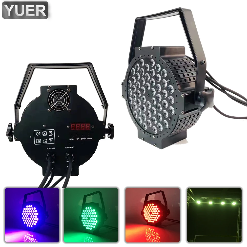 YUER NEW 54X3W LED RGB Par Light DMX512 8CH For DJ Disco Stage Wedding Music Party Nightclub Indoor Bar Concert Theater