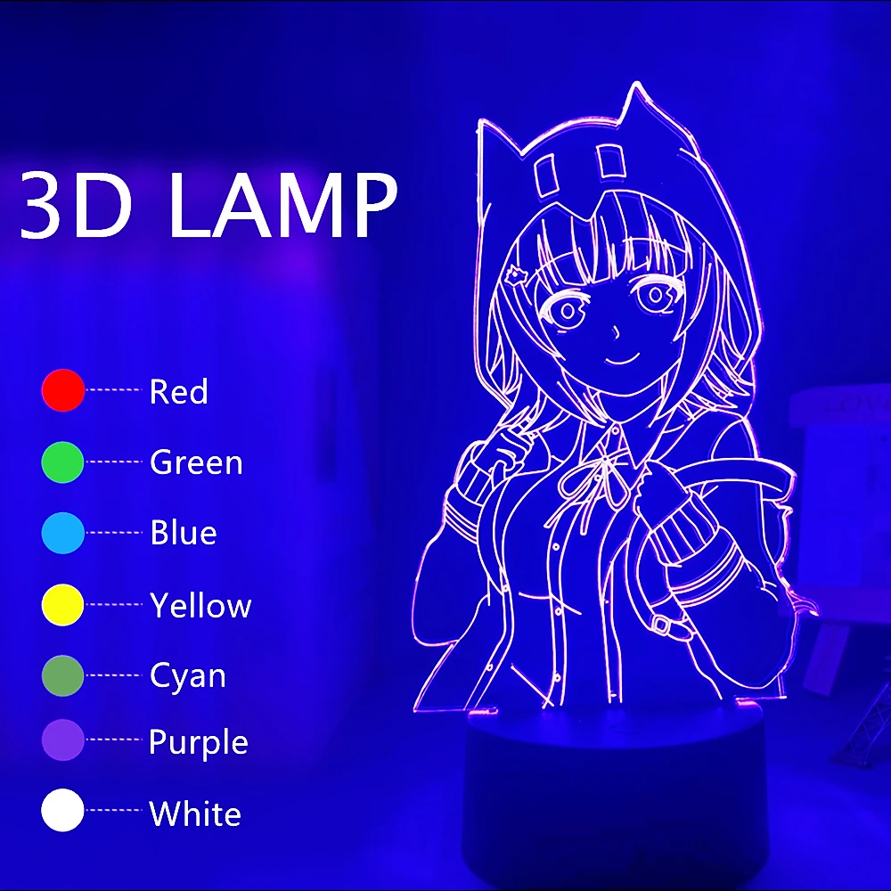 Kawaii Room Decor Sailor Moon Night Light Manga Lamp Lamp USB Table Bedroom Gaming Setup Led Lights for Decorative Children's 3D