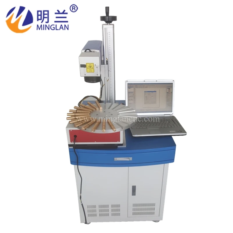 MINGLAN 20W 30W 50W Fiber Laser Marking Machine With 2D Table MLF-20W